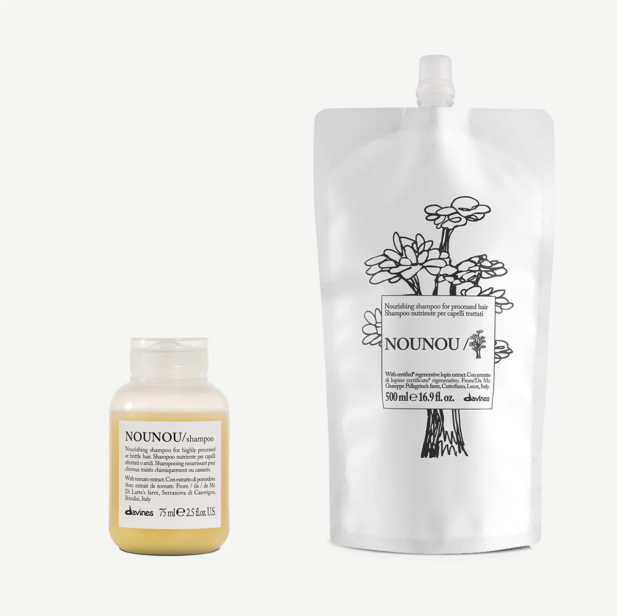 Kit Ricarica Viaggio NOUNOU Shampoo 1 Davines