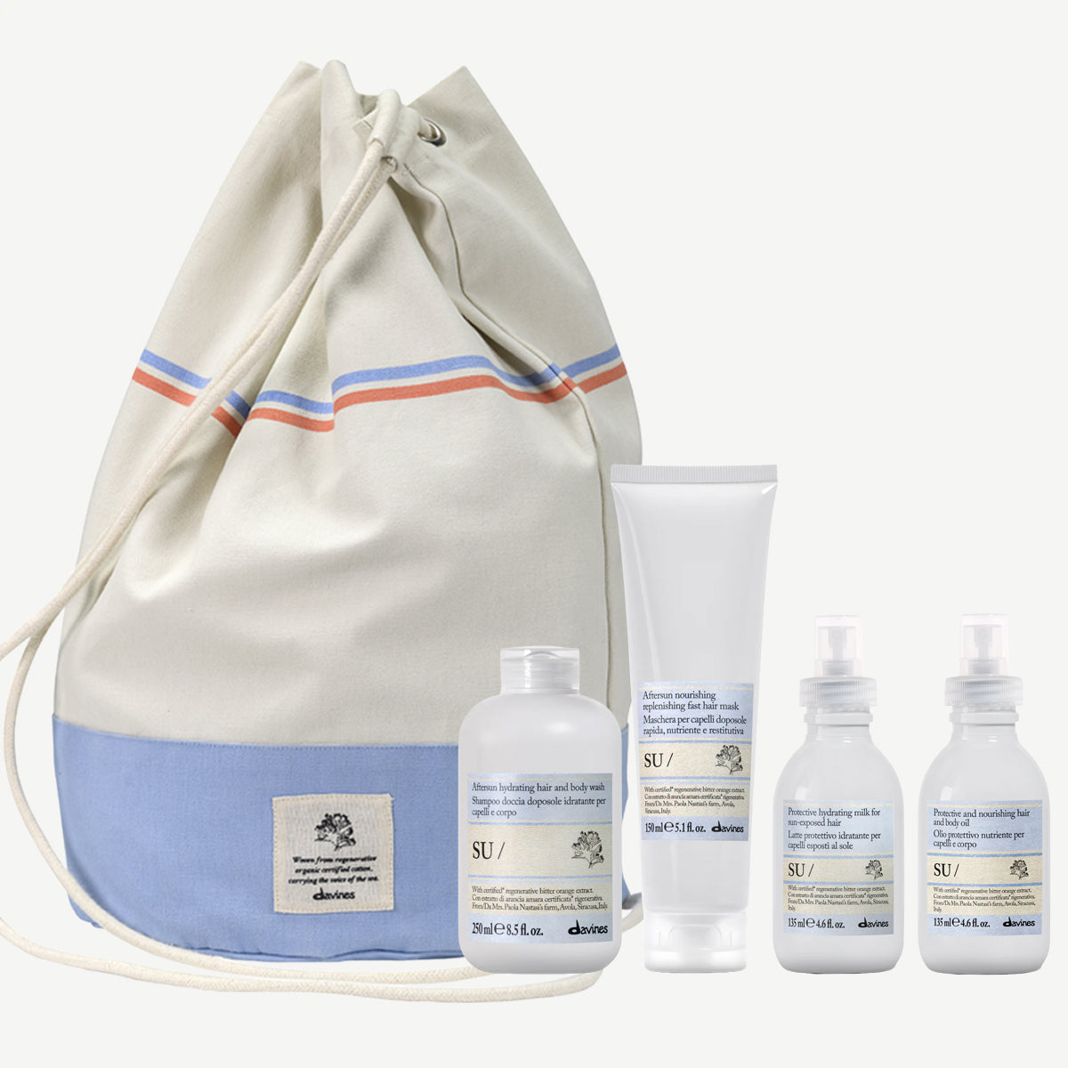 Davines Zaino Davines + Solari Corpo e Capelli - Kit protezione solare e zaino