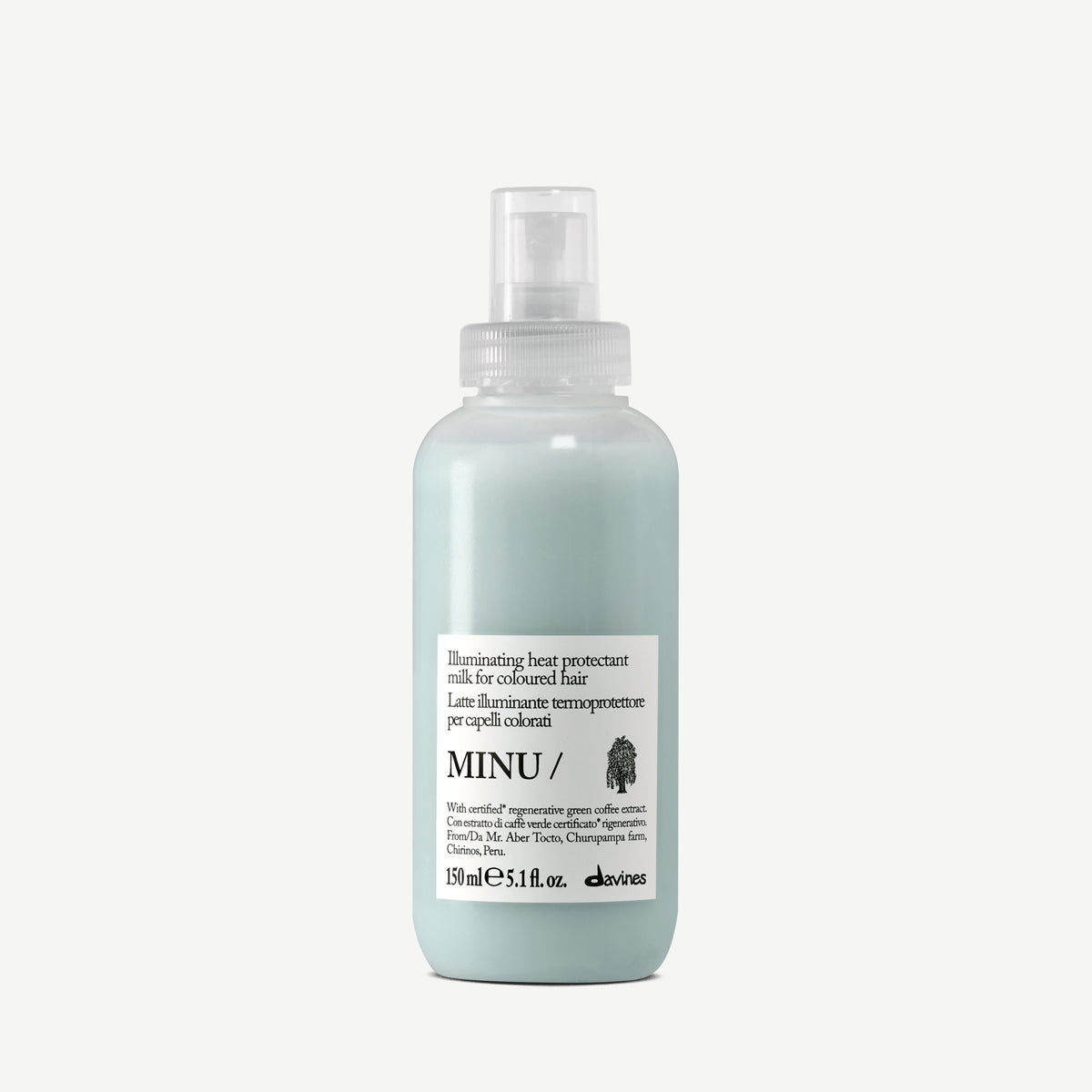 Davines MINU Milk - Latte protettivo illuminante e termoprotettivo per capelli colorati