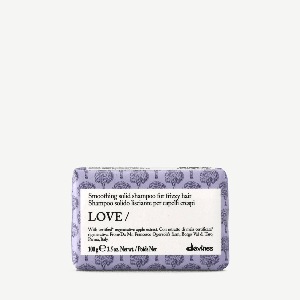 Davines LOVE Smoothing Solid Shampoo - Shampoo solido lisciante per capelli crespi
