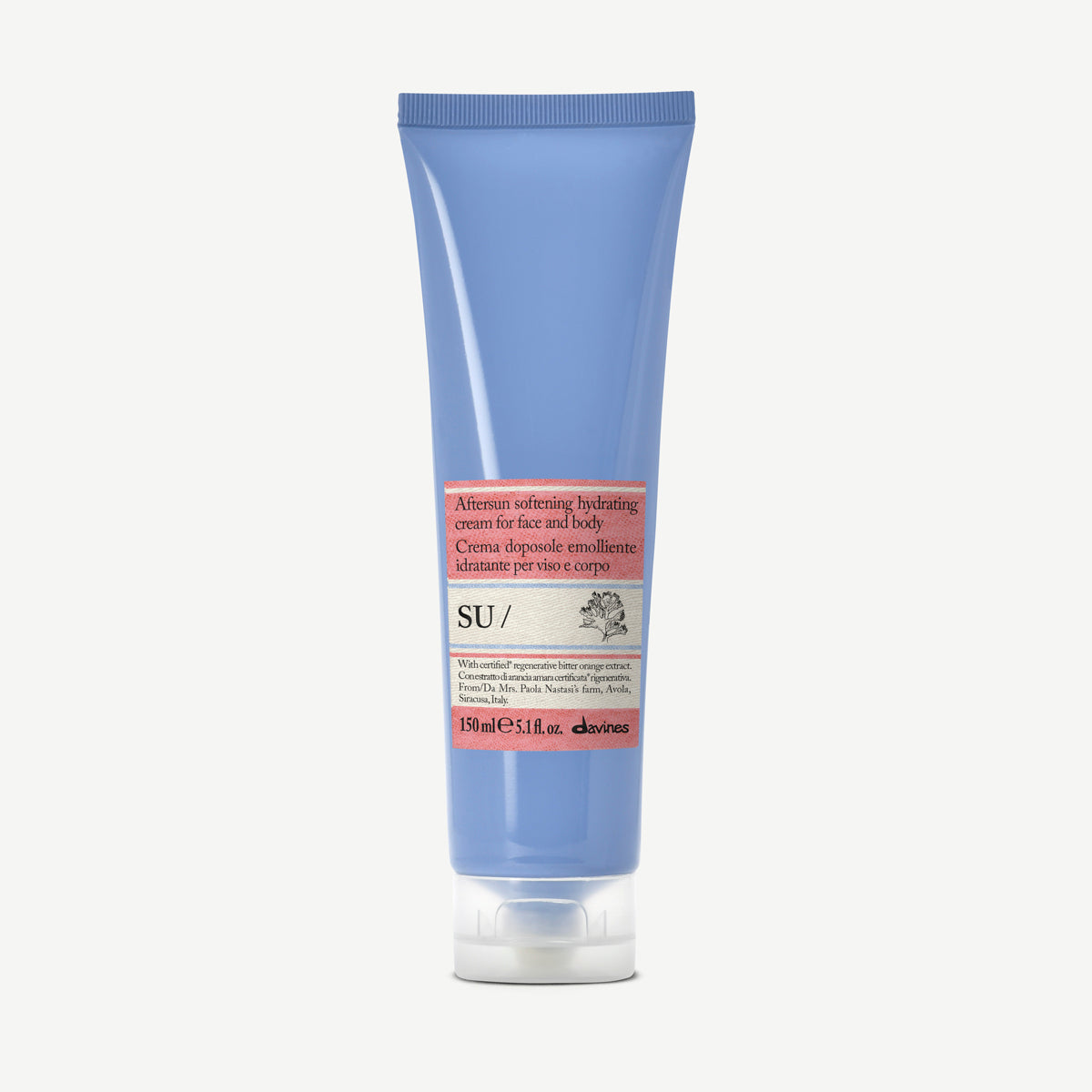 Davines SU Aftersun Cream - Crema idratante doposole emolliente per viso e corpo