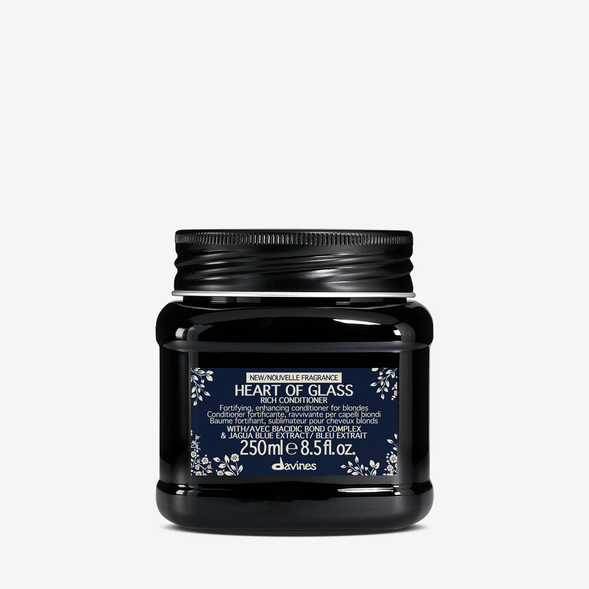 Davines Heart of Glass Rich Conditioner - Balsamo fortificante, ravvivante per capelli biondi naturali o trattati