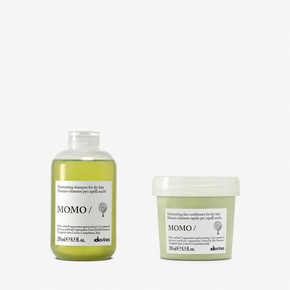 Davines MOMO Shampoo + Conditioner - Kit idratante per capelli secchi
