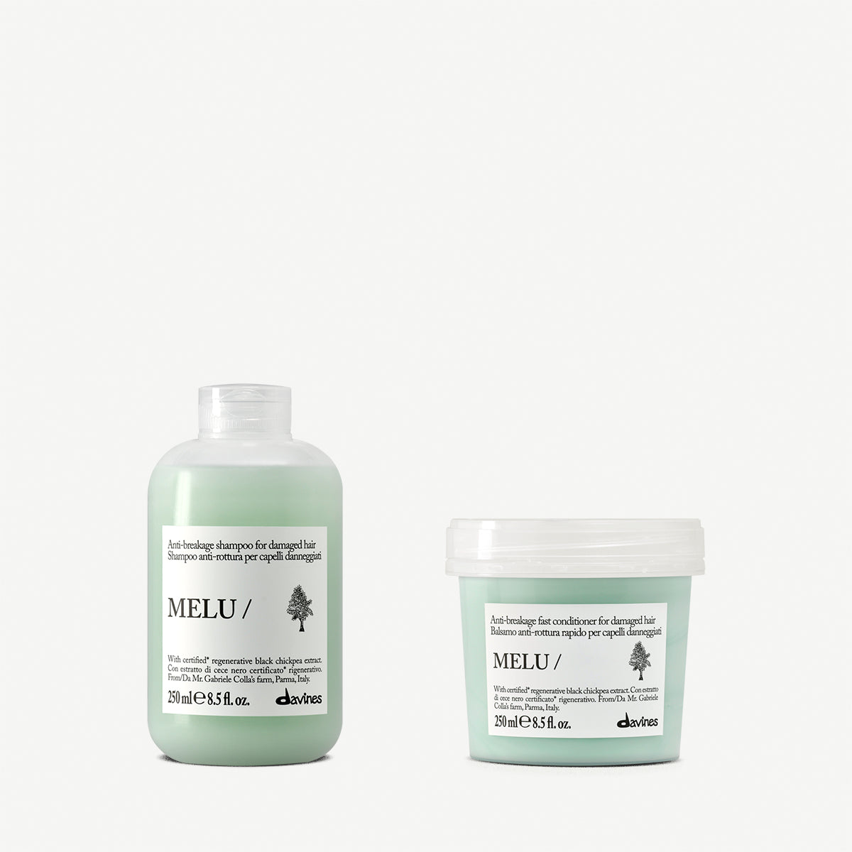Davines MELU Shampoo + Conditioner - Kit anti-rottura per capelli lunghi