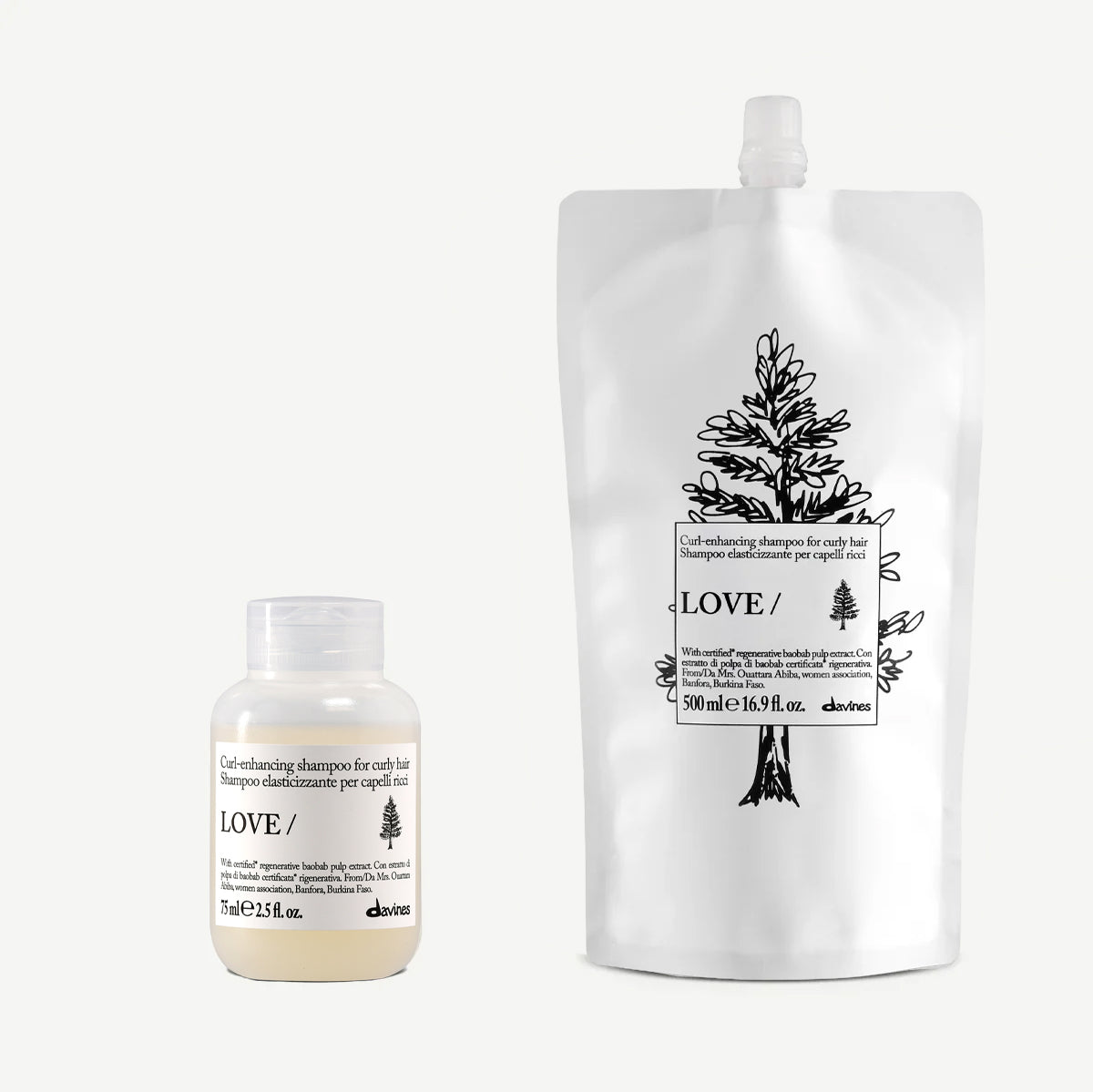 Kit Ricarica Viaggio LOVE CURL Shampoo 1 1 kitDavines