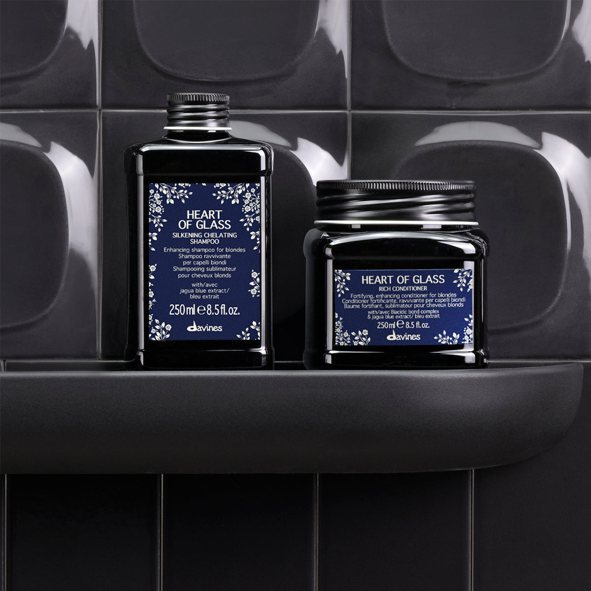 Davines Heart of Glass Rich Conditioner - Balsamo fortificante, ravvivante per capelli biondi naturali o trattati