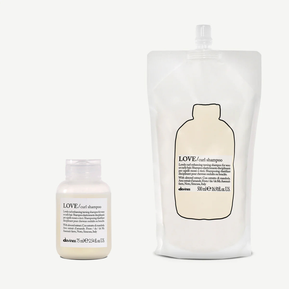 Kit Ricarica Viaggio LOVE CURL Shampoo 1  2 pz.Davines