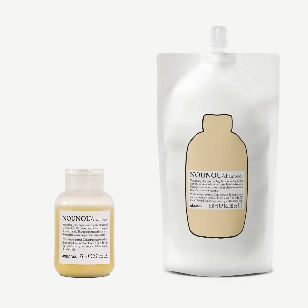 Kit Ricarica Viaggio NOUNOU Shampoo 1  2 pz.Davines
