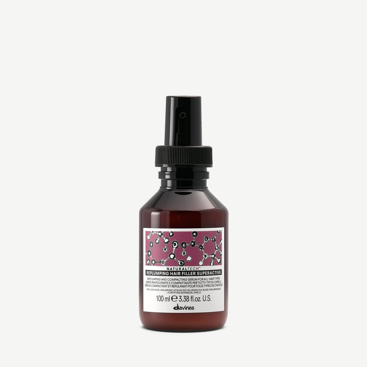 Davines REPLUMPING Hair Filler Superactive Leave-in - Siero rimpolpante e compattante per tutti i tipi di capelli