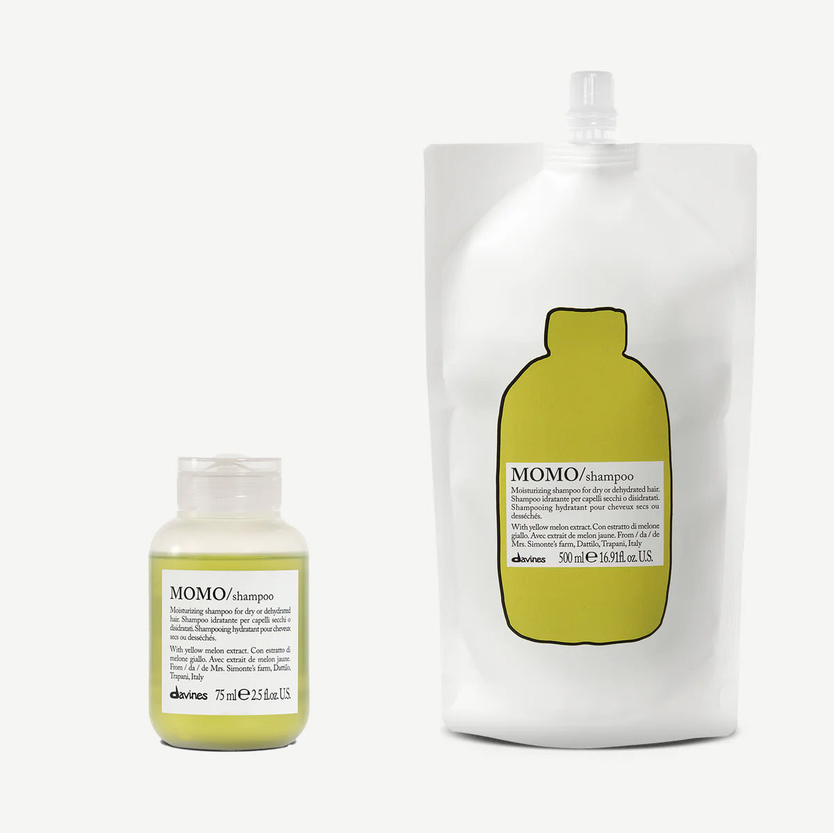 Kit Ricarica Viaggio MOMO Shampoo 1  2 pz.Davines