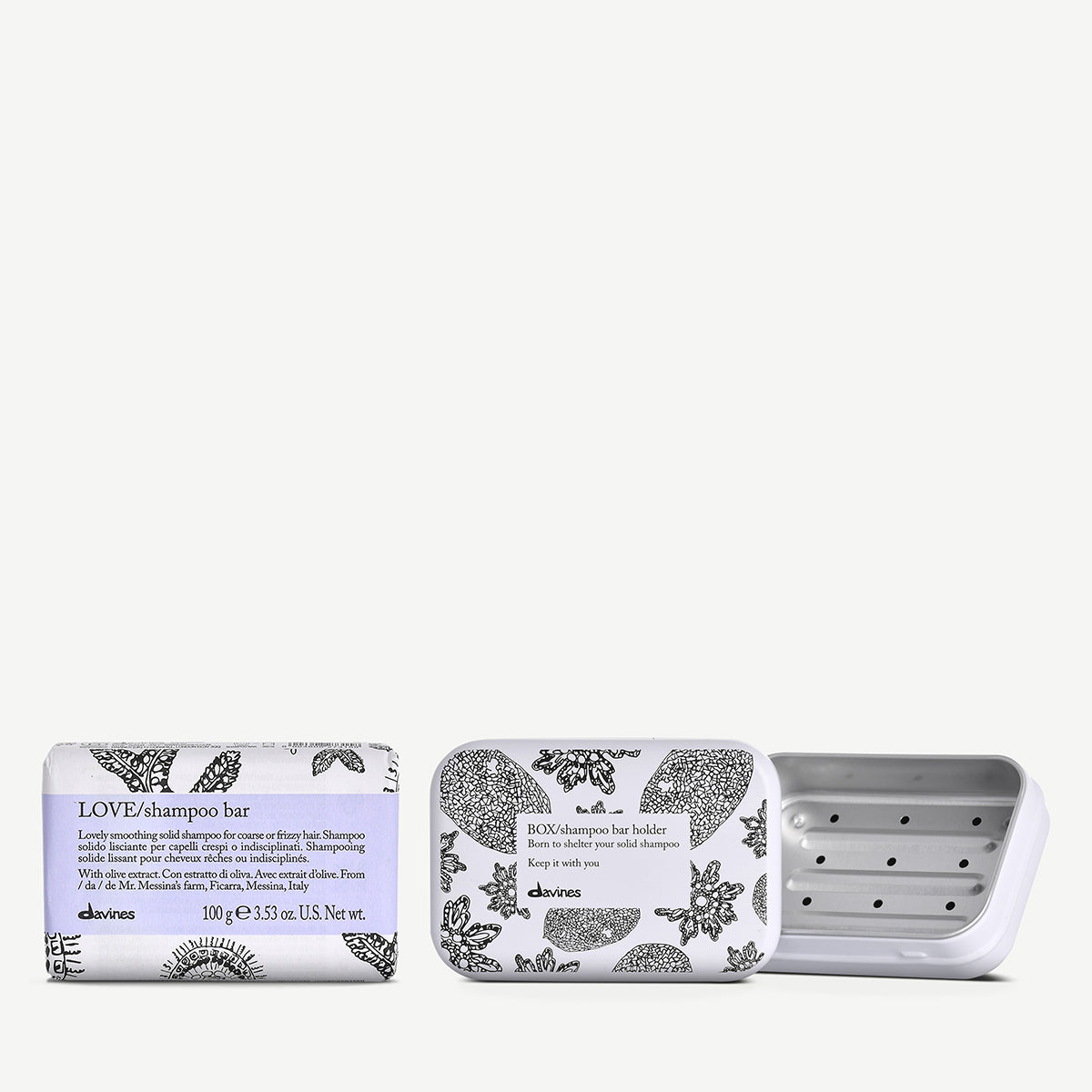 LOVE Shampoo bar + Custodia 1  Davines
