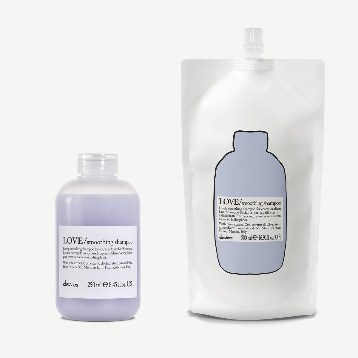 LOVE Smoothing Shampoo + Refill 1  2 pz.Davines
