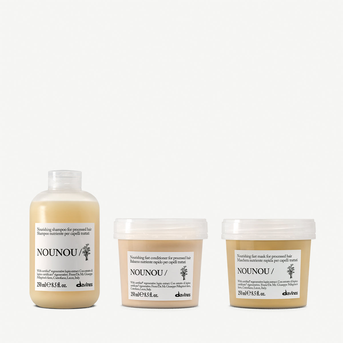 Kit completo per capelli aridi e sfruttati Routine NOUNOU | Davines